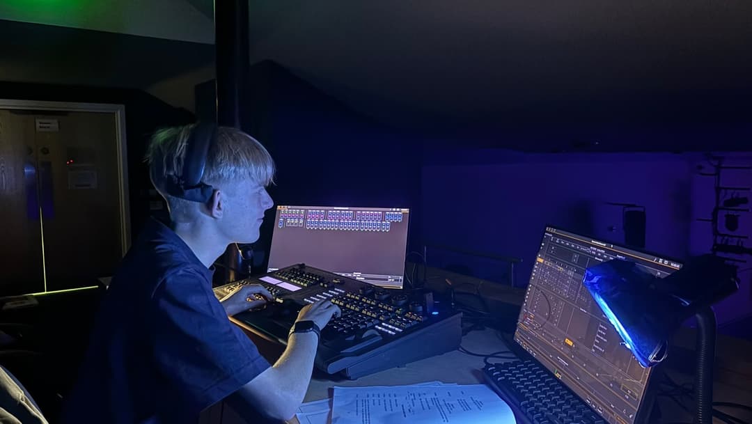 Charlie Ward at a lighting desk